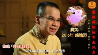 慧戒师傅 分析2016猴年属兔生肖运程 cc Eng subs Hui Master Year 2016 Chinese Zodiac Predictions [upl. by Eiwoh]