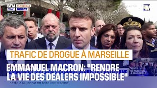 Marseille le président de la République sexprime depuis la Castellane [upl. by Idid]