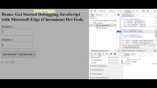 How to debug Javascript Code in Microsoft Edge [upl. by Atekehs102]