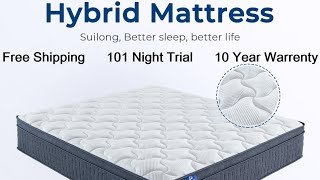 Suilong hybrid mattress unboxing and review [upl. by Enitsed307]