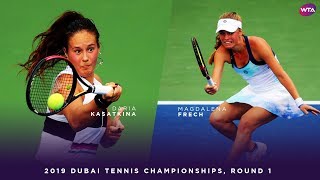 Daria Kasatkina vs Magdalena Frech  2019 Dubai FIrst Round  WTA Highlights [upl. by Rind]