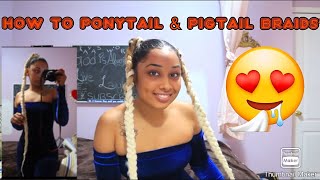 How To Ponytail amp Pigtail Braids [upl. by Brady]