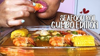 ASMR GABONESE SEAFOOD GUMBO SOUP┃set lé dan lé pa deor 974 [upl. by Humo454]