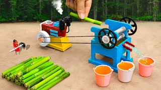 diy tractor Sugarcane Juice Machine mini science project  Homemade tractor Agriculture Machines [upl. by Cran476]