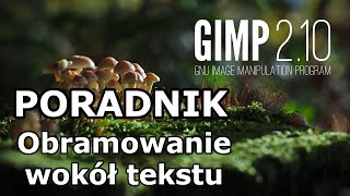 GIMP5 Obramowanie wokół tekstu [upl. by Khalsa]