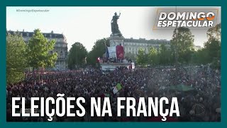 Eleições na França boca de urna indica vitória da esquerda no segundo turno [upl. by Aisatsanna]