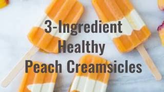 3Ingredient Healthy Peach Creamsicles [upl. by Ahsinut]