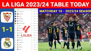 Spain La Liga Table Updated Today Sevilla vs Real Madrid 11 ¦ Laliga 202324 Table amp Standings [upl. by Hseyaj663]