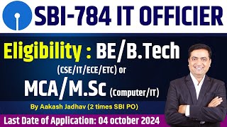 SBI  784 IT Officers  BE  BTech  MCA  MSc CSEITECEECT  Aakash Jadhav SBI PO [upl. by Francklyn151]