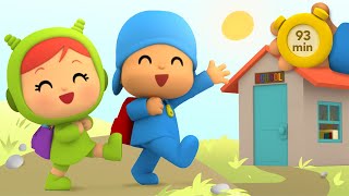 🏫 POCOYO AND NINA  First Day Of The School 93 min ANIMATED CARTOON for Children FULL episodes [upl. by Lanti]