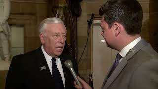 Rep Steny Hoyer reacts to Trumps State of the Union [upl. by Idnew]