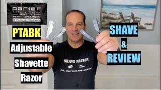 Parker PTABK Adjustable Shavette Razor Shave amp Review [upl. by Pollak]