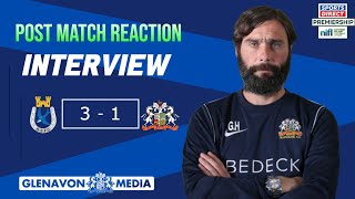 REACTION Gary speaks to Glenavon Media after 31 defeat to Dungannon 090923 [upl. by Nibroc]