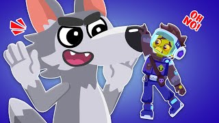 Run from the Big Gray Wolf 🐺😯  Zombei Patrol  Kids Songs [upl. by Reivad823]