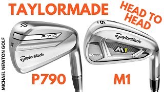 TaylorMade P790 Iron VS TaylorMade M1 Iron Head To Head [upl. by Ardnaeed]