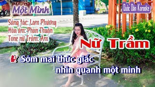 Karaoke Một Mình  Rumba  Tone Nữ Trầm AmTp90  Quốc Dân Karaoke [upl. by Lorie]