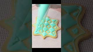 ティファニーブルーのキルティングクッキー💚 Cookies with Royal Icing shorts アイシングクッキー cookiedecorating [upl. by Retniw]