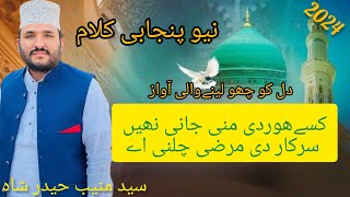 New Punjabi Kalam2024 Kise Hor Di Mani Jani Nahi Sarkar Di Marzi Chalni AySyed Muneeb Haider Shah [upl. by Enitsirk]