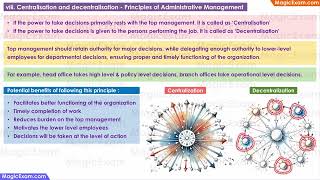 Centralisation amp decentralisation Principles of Administrative Management  CBSE Class 12 BST [upl. by Male]