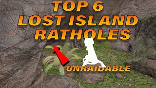 Top 6 RatholesUnraidable Base Locations  Ark Lost Island [upl. by Aikenat]