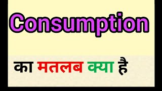 Consumption meaning in hindi  consumption ka matlab kya hota hai  word meaning english to hindi [upl. by Lemire468]