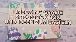 KREATIVSUCHT  UNBOXING  GRABIE SCRAPBOOK CLUB BOX  BASTELIDEEN [upl. by Justine370]