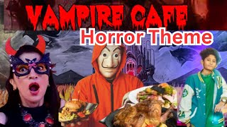 Vampire Cafe  Horror Cafe  Theme Cafe  Vampire YT  Fast Food  YouTuber Cafe  Street Food  YT [upl. by Oirifrop]