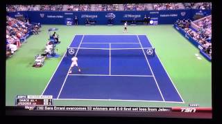 Federer plays a halfvolley SABR return as commentators discuss it [upl. by Osnofledi]