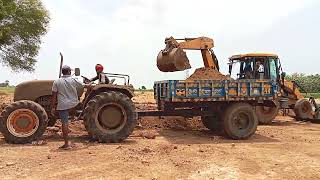 JCB 3dx XtraEco Excellence Backhole Loading mud in Sonalika 4wd Tractor Video Day03  SRIKANTH PS [upl. by Yelha]