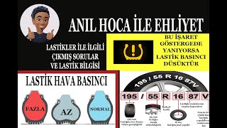 Ehliyet sınavı Çıkmış soruları lastik basınç lastik ebatları ile ilgili sorular ve anlatımları [upl. by Ecnirp]