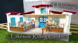 Schleich Unboxing amp Review  Lakeside Riding Centre 2022  Set 42567 [upl. by Anneg]