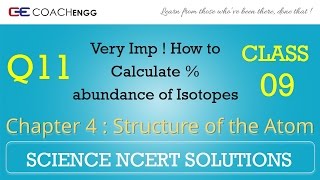 Structure of the Atom Question 11 Chapter 4 Class 9 NCERT Solutions Exercise [upl. by Ikkaj]