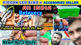 Pigeon Leg Ring Tag  Seller Rupesh  Customised  Personalized Pigeon Tags With Name amp Phone No [upl. by Idnis743]