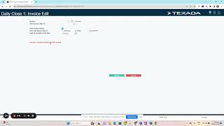 How to complete Daily Close 1  Invoice Edit [upl. by Elleda]
