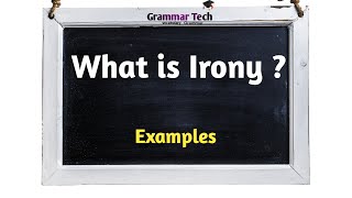 What is Irony  Figure of speech  englishgrammar spokenenglish [upl. by Erdnassac]