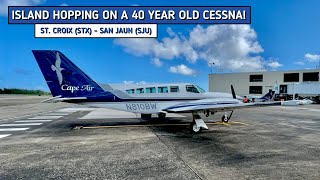 REVIEW  Cape Air  St Croix STX  San Juan SJU  Cessna 402C  Economy [upl. by Lenee]