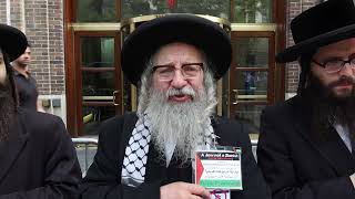 Rabbi speaks out against Zionism as AntiZionist Jews counterprotest a Zionist rally [upl. by Nireil]