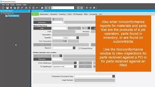 Entering a Nonconformance Report for a Job  Epicor Look amp Feel  Production Management [upl. by Yornoc]