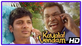 Un Kaadhal Song  Kavalai Vendam Movie Scenes  Bobby Simha comes to meet Kajal  Jiiva  Manthra [upl. by Masha]