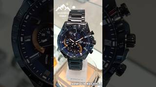 Casio Edifice Blue Analog Dial Black Mens Watch Chronograph ED515 menwatch casioedifice casio [upl. by Colly]