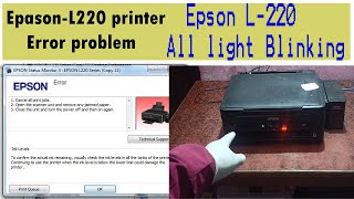 Epson L220 printer problem is quotErrorquotFix Epson Red Light Blinking L220 All Lights Blinking Error [upl. by Veedis]