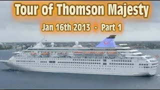 Tour of Thomson Majesty Cruise Ship part 1  Marella Majesty [upl. by Adamek]