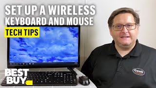 How to Set Up a Wireless Keyboard and Mouse  Tech Tips from Best Buy [upl. by Yeta]