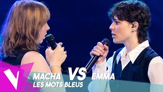 Christophe  Les mots bleus ● Macha amp Emma  Duels  The Voice Belgique [upl. by Ailsa]