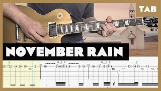 Guns N Roses  November Rain  Guitar Tab  Lesson  Cover  Tutorial [upl. by Whiteley]