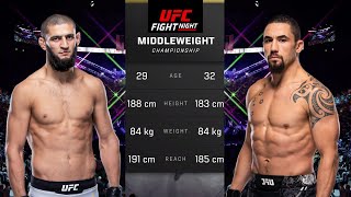 Khamzat Chimaev vs Robert Whittaker Full Fight  UFC Fight [upl. by Niwdla]