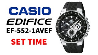 How to set time on Casio Edifice EF5521AVEF 4K [upl. by Falk662]