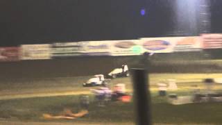 USAC Indiana Sprint Week Round 5Chase Briscoe Flip [upl. by Kacie882]