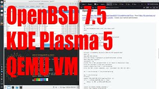 Install OpenBSD 75 and KDE Plasma 5 in QEMU VM tutorial for beginners  April 2024  65ee506d [upl. by Huey]