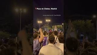 Real Madrid UCL Victory Celebration at Cibeles by Fans  Trophy Celebration Champions League 2024 [upl. by Cassandry]